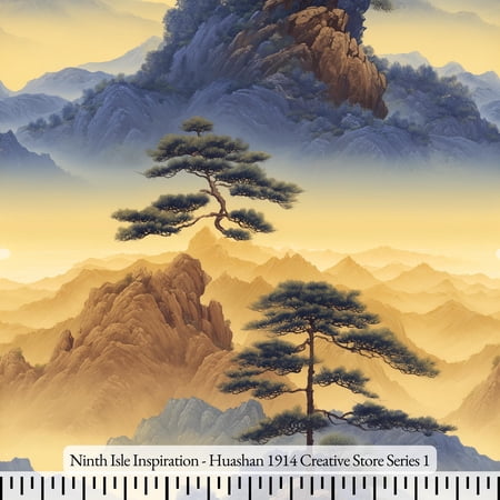 Ninth Isle Inspiration - Huashan 1914 Creative Store Series - 100% Cotton Fabric By The Yard (Series1, HalfYard)