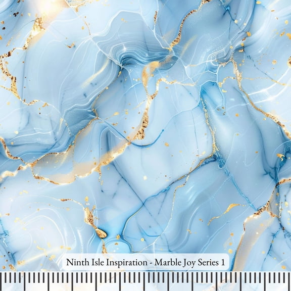 Ninth Isle Inspiration - Marble Joy Series - 100% Rayon Fabric By The Yard (Series1, HalfYard)