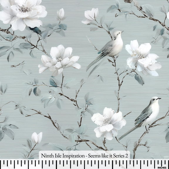Ninth Isle Inspiration - Seems Like It Series - 100% Rayon Fabric By The Yard (Series2, HalfYard)