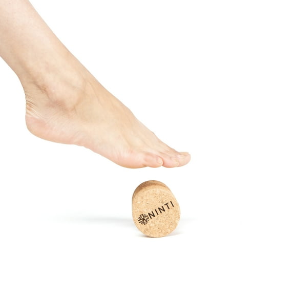 Ninti Natural Cork Foot Massage Roller, Firm & Gentle, Deep Tissue for Feet