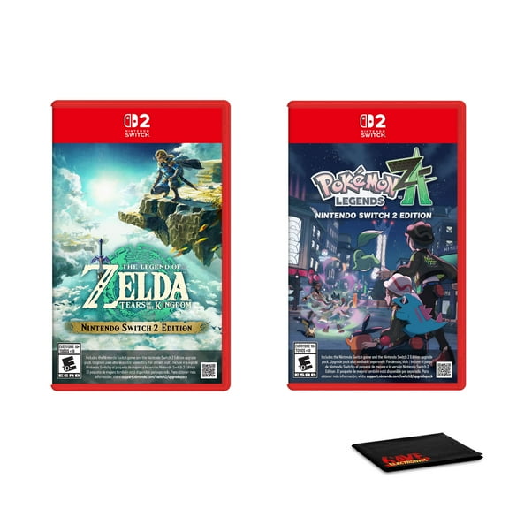 Nintnedo The Legend of Zelda: Tears of the Kingdom Switch 2 Edition + Nintendo Pokmon Legends: Z-A + Microfiber Cleaning Cloth