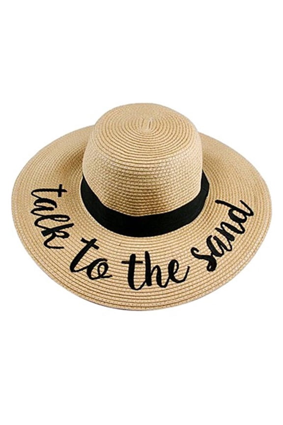 NioBe Floppy Embroidered Straw Beach Summer Spring Sun Hat