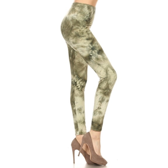 Niobe Clothing Womens Buttery Soft Graphic Print Tie Dye Leggings
