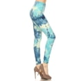 thumbnail image 1 of Niobe Clothing Womens Buttery Soft Graphic Print Tie Dye Leggings, 1 of 3