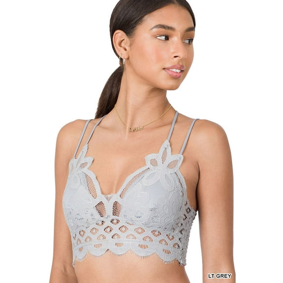 Niobe Clothing Womens Crochet Lace Bralette Top