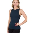 thumbnail image 1 of Niobe Clothing Womens Ribbed Crew Neck Sleeveless Tank Top, 1 of 4