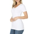 thumbnail image 1 of Niobe Clothing Womens V-Neck Cotton Short Sleeve Long T-Shirt Top, 1 of 7