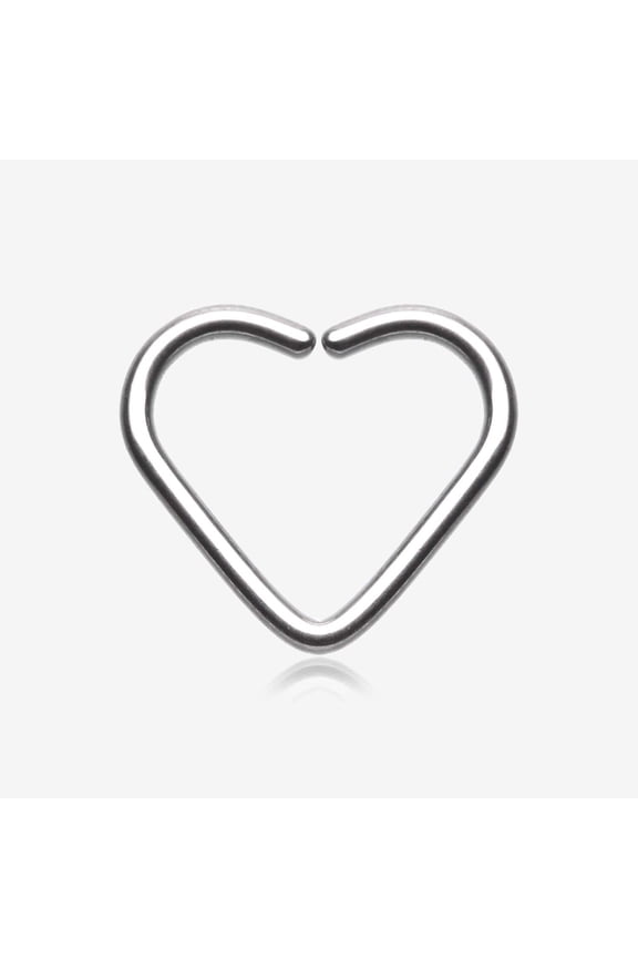 Niobium Heart Bendable Hoop Ring