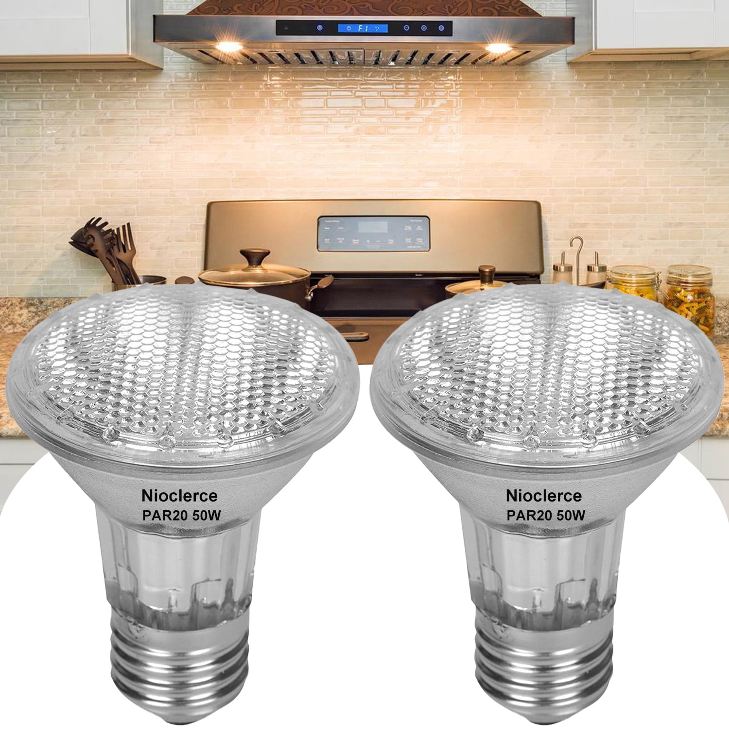 Globe Light Bulbs PAR20 Halogen Bulbs 50W 120V Dimmable - Warm White ...