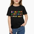 thumbnail image 1 of Niogvi Happy Birthday Family Matching Pajama Funny Party T-Shirt, Brother Tee Black 90cm, 1 of 6