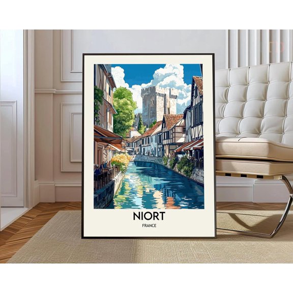 Niort France City Map Poster Unframed Paper Print