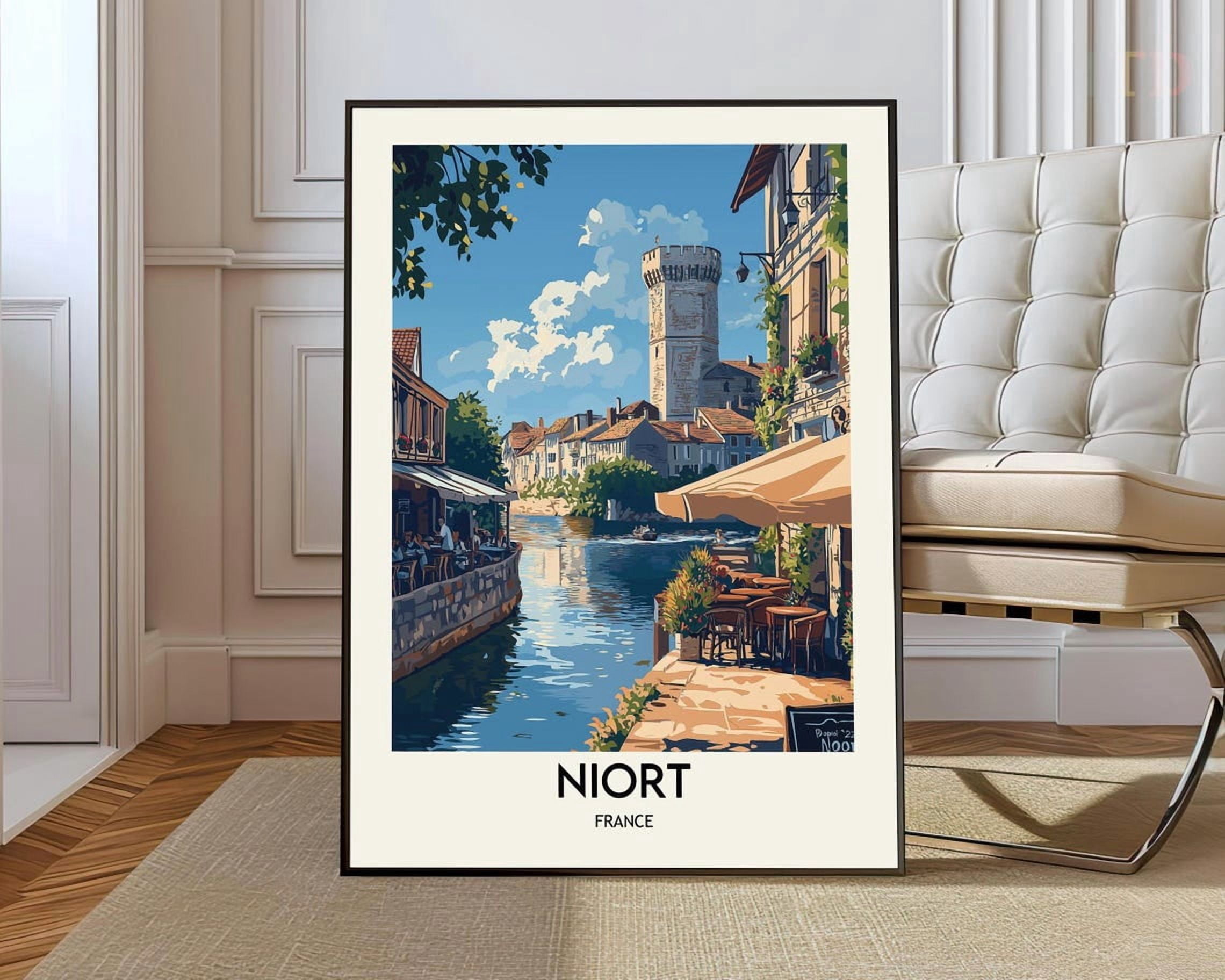 Niort Wall Art Print, French Medieval City Travel Decor - Walmart.com