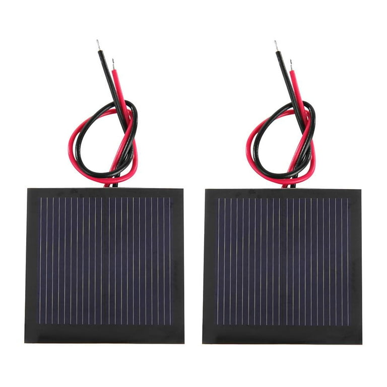 Niovtt 2*2pcs 1V 200mA Polycrystalline Silicon Solar Panel 0.2W DIY for  Solar Toy (2pcs)