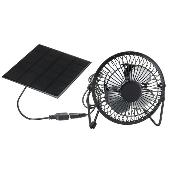 Niovtt 5W 4 inch Solar Exhaust Fan Mini Solar Panel Powered Fan for Office Outdoor