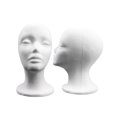 thumbnail image 1 of Niovtt Foam Female Mannequin Head Wigs Glasses Cap Display Holder Stand (White), 1 of 7