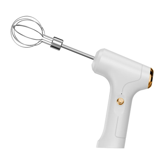 Niovtt Mini Electric Egg Beater Mixer Automatic Cream Cake Baking Blender (White)