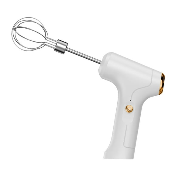 Niovtt Mini Electric Egg Beater Mixer Automatic Cream Cake Baking Blender (White)