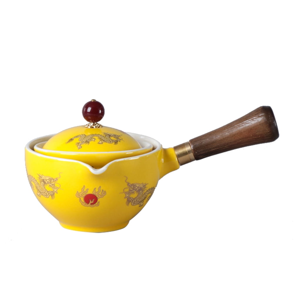 Yixing Clay Gongfu Teapot 600ml With Dragon Design & Stainless Steel Filter