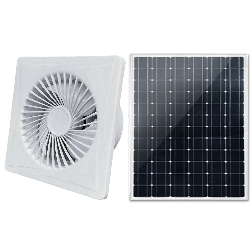 Niovtt Solar 12V Exhaust Fan Extractor Fan for Bathroom(8 in fan + 8W Solar panels)