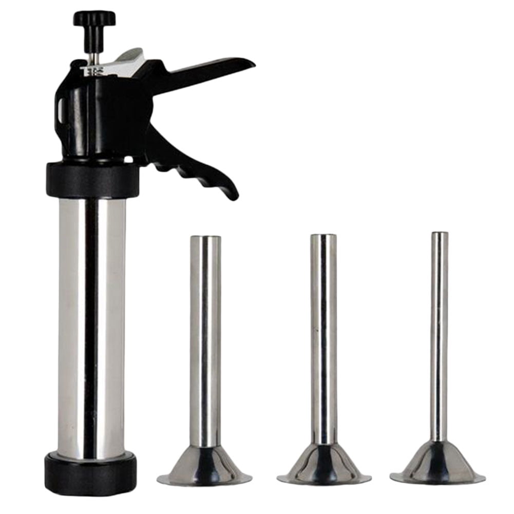 Niovtt Stainless Steel Sausage Stuffer with 3 Stuffing Tubes 1lb with Old Style Cap