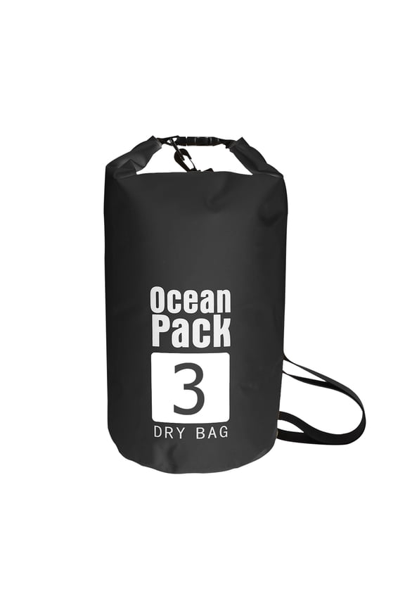 Waterproof Dry Bag Pack Sack Swimming Kayaking River Trekking (3L Black)