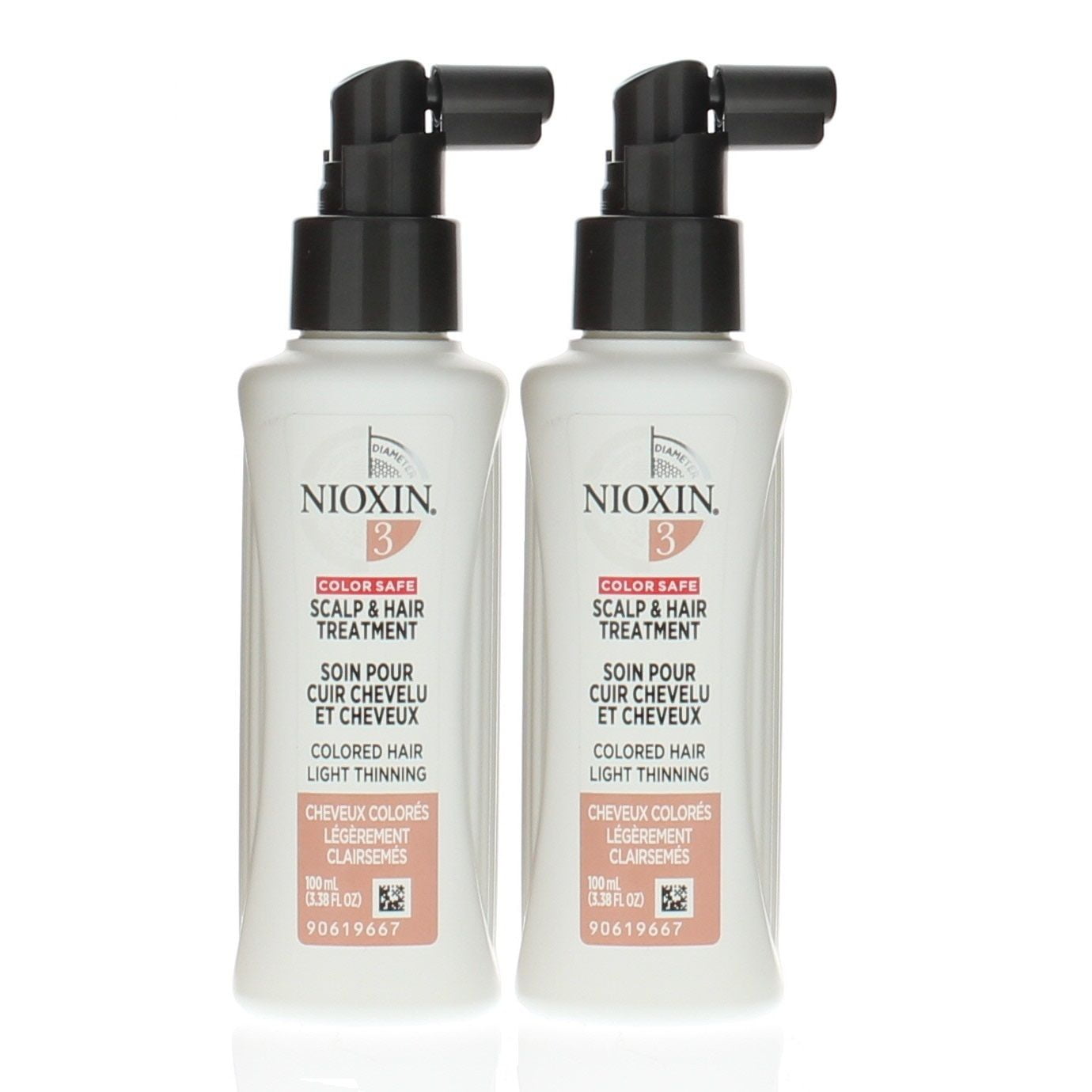 Nioxin Hair Care System 3 Scalp & Hair Treatment 3.38oz (Pack of 2