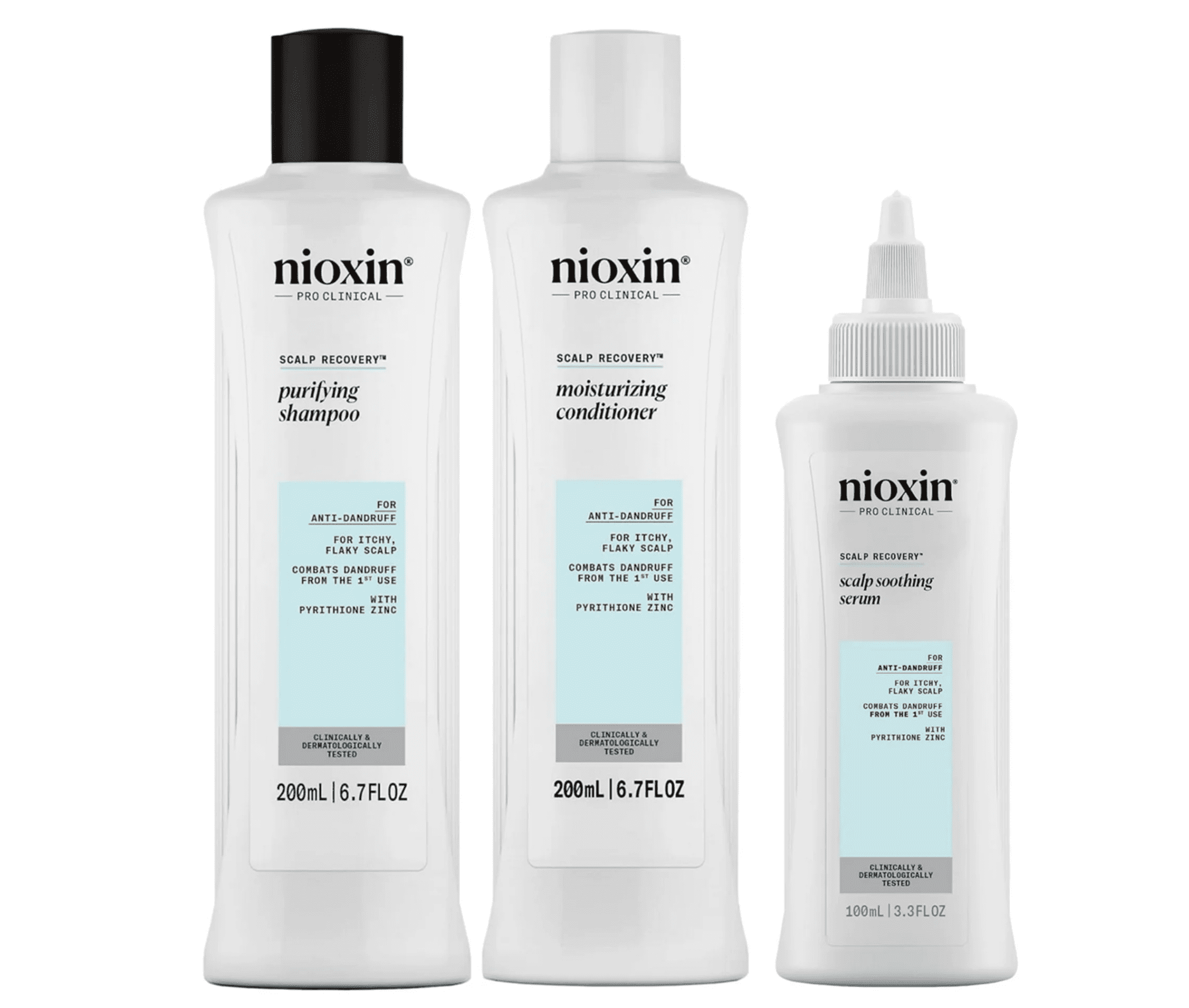 Nioxin Scalp Recovery System: Anti-Dandruff Shampoo, Conditioner and