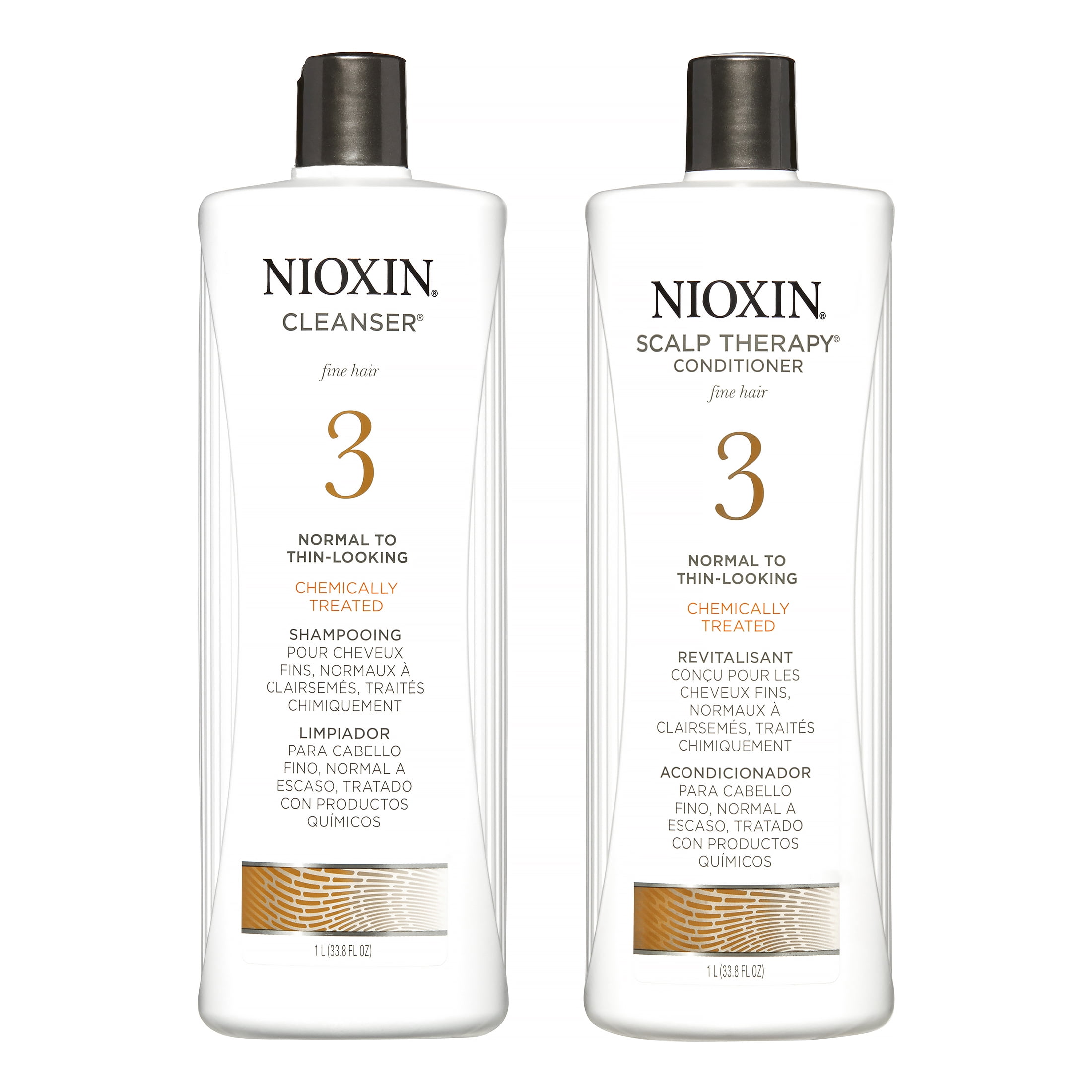 Nioxin System 3 Cleanser & Scalp Therapy Conditioner Duo, 33.8 Oz