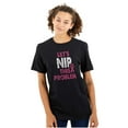 thumbnail image 1 of Nip This Problem Pink Ribbon BCA Women's Graphic T Shirt Tees Brisco Brands S, 1 of 5