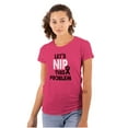thumbnail image 1 of Nip This Problem Pink Ribbon BCA Womens Fitted Plus Size Graphic Tee Brisco Brands 2X, 1 of 5