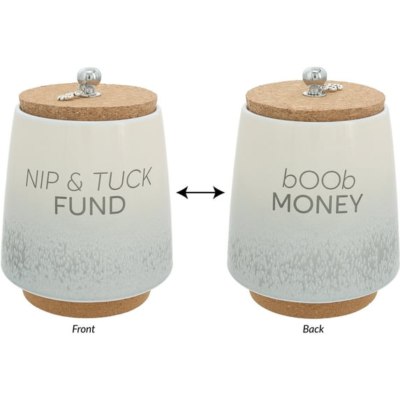 Pavilion Gift Company - Nip & Tuck - 6.5" Ceramic Savings Bank