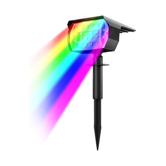 Nipify 1 Pack Solar Spot Lights Outdoor Color Changing (Rgb), Solar Uplights for Trees, Solar Powered Spot Lights Outdoor