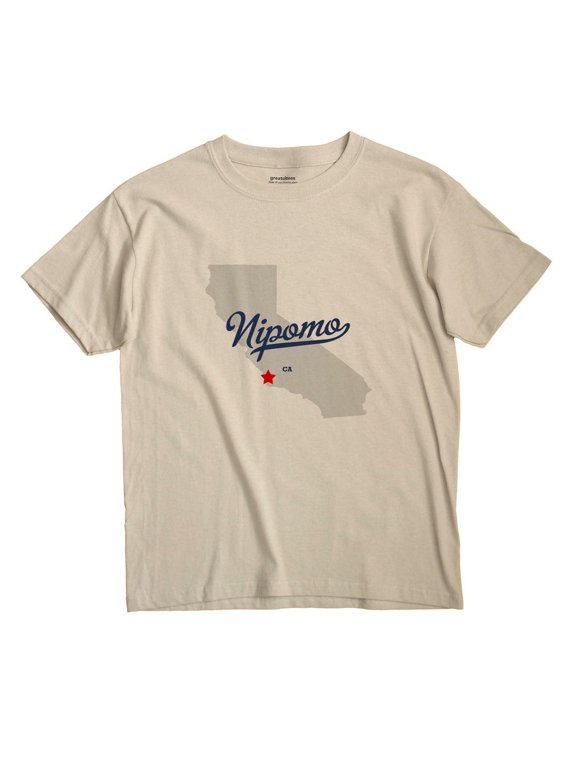 Nipomo California Map Graphic T-Shirt