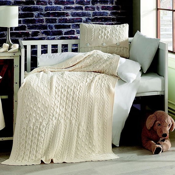 Nipperland Patchwork Natural 6-Piece Crib Bedding Set in Cream