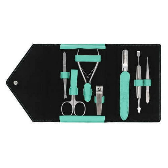 Nippes Solingen Stainless Steel 7-piece Manicure Set Pick your color shade: Teal