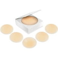 thumbnail image 1 of Nipple Covers - 3 Pairs of Reusable Adhesive Invisible Sticky Silicone Bra Nipple Coverage Pasties Breast Petal for Women 3 Pairs 2.5" Dark Skin, 1 of 5