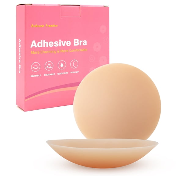 MERSTEYO Nipple Covers - Soft Sticky Silicone Adhesive Reusable Pasties, Invisible & Skin-Friendly