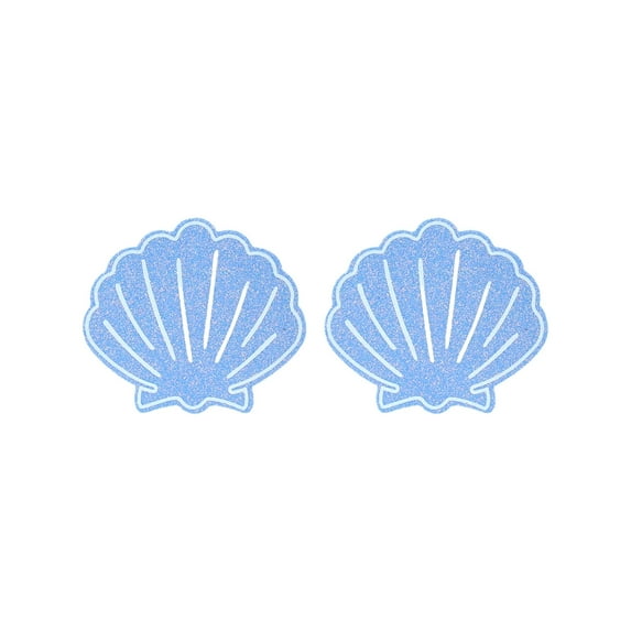 Nipple Covers Pads Disposable Glittering Sea Shell Shape Adhesive Breast Petals Pasties for Women Party Bra Accessories