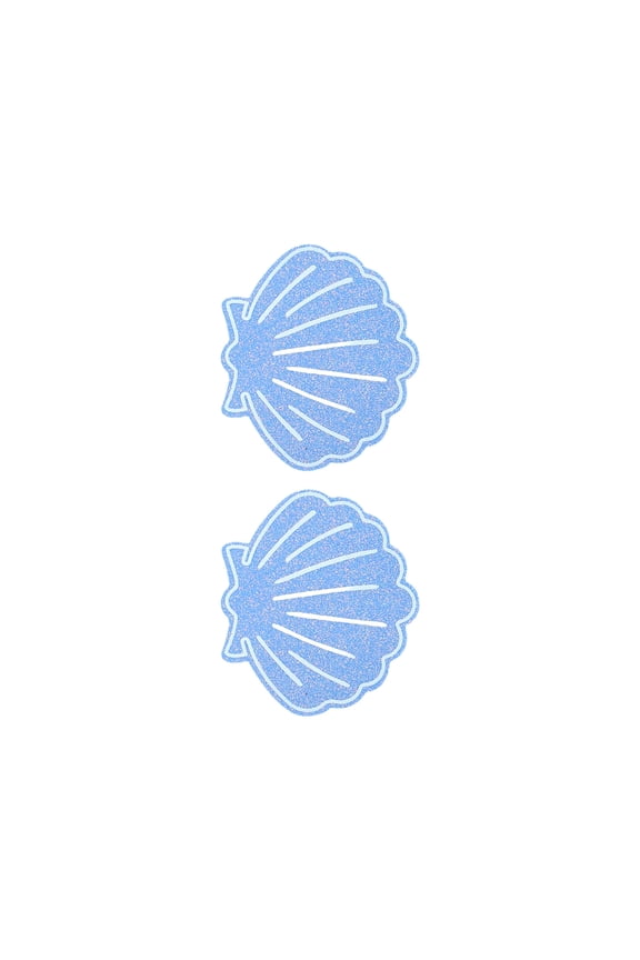 Nipple Covers Pads Single Uses Glittering Sea Shell Shape Adhesive Breast Petals Pasties for Women Party Bra Accessories