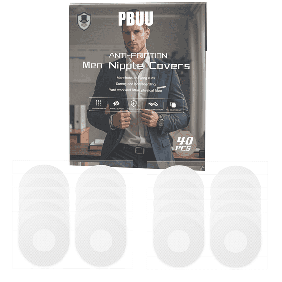 Nipple Covers for Men,40Pcs(20Pairs) Mens Nipple Covers,Anti-Chafing Running Nipple Covers Men for Sports and Daily Wear