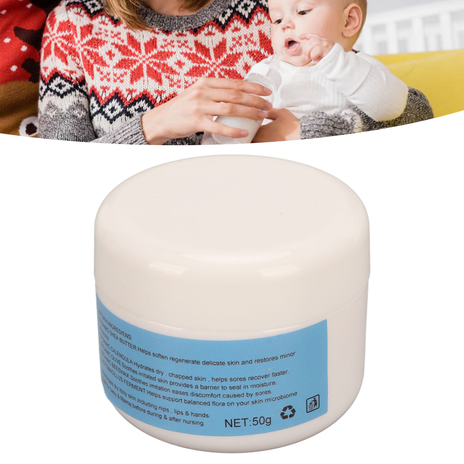 Nipple Moisturizing Cream, 1.8oz Breastfeeding Safe Mild Reduce Pain