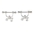 thumbnail image 1 of Nipple Ring Bars Frogs Body Jewelry Pair 14 Gauge 9/16'''' BAR Pair, 1 of 1