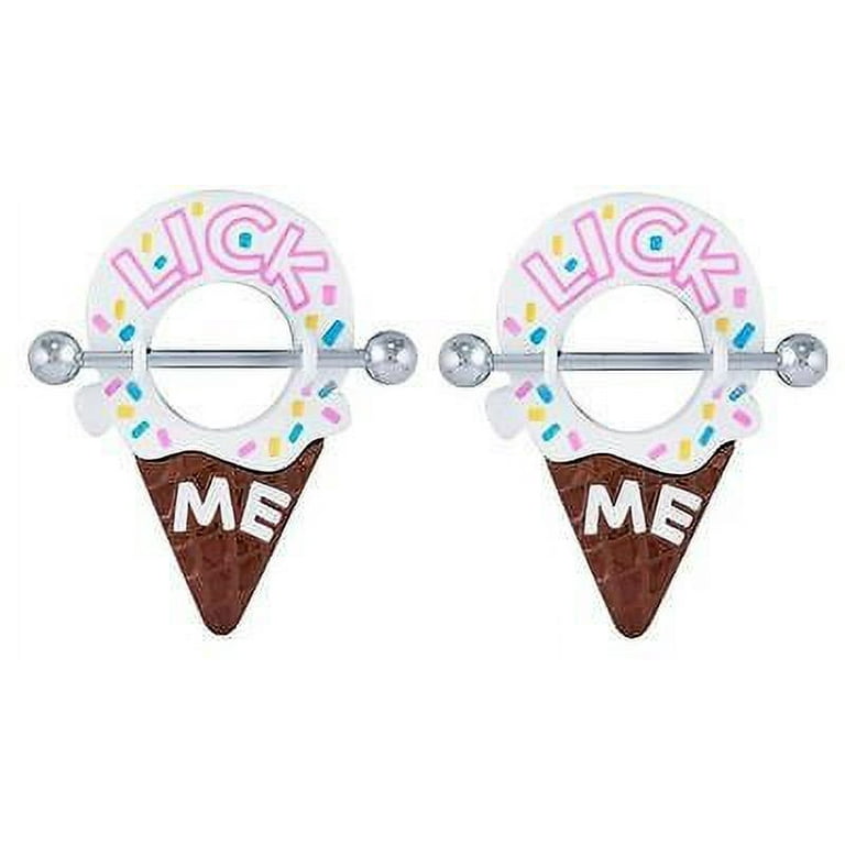 Lick me nipple rings best sale
