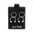 thumbnail image 1 of Nipple Ring Septum 4pcs Horseshoe Circular Barbell Captive Bead Ring W/ Front CZ, 1 of 7