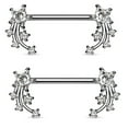 thumbnail image 1 of Nipple Ring Shooting Star Ends 316L Surgical Steel Sold as a pair, 1 of 1