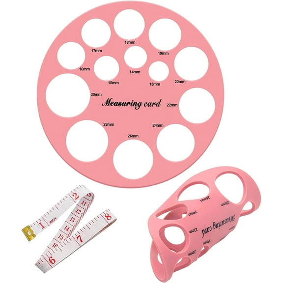 Nipple Rulers for Flange Sizing Measurement Tool, Silicone and Soft Nipple Ruler for Flanges Measurement for Nipple in mm, Breast Pump Sizing Tool (Pink Round)