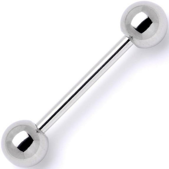 Nipple/Snake Eyes/Tongue Ring 14G (1.6mm) 1piece 316L Surgical Steel Nickel Free (16mm (0.63'') Ball:5mm (0.197'')) (B/4/5)