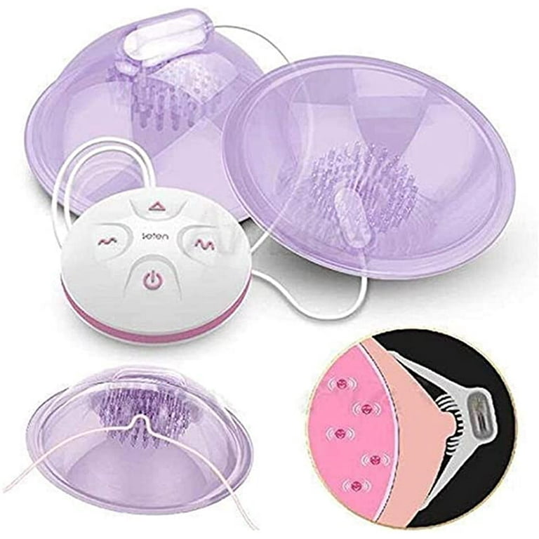 Electric Breast Enlarge Pump Vacuum Cup Suction Massage Vibrating Boobs  Nipple