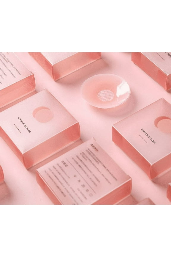 Nipple stickers anti-bump nipple stickers female silicone breast stickers invisible bra pads anti-glare areola stickers 4 pairs (flower