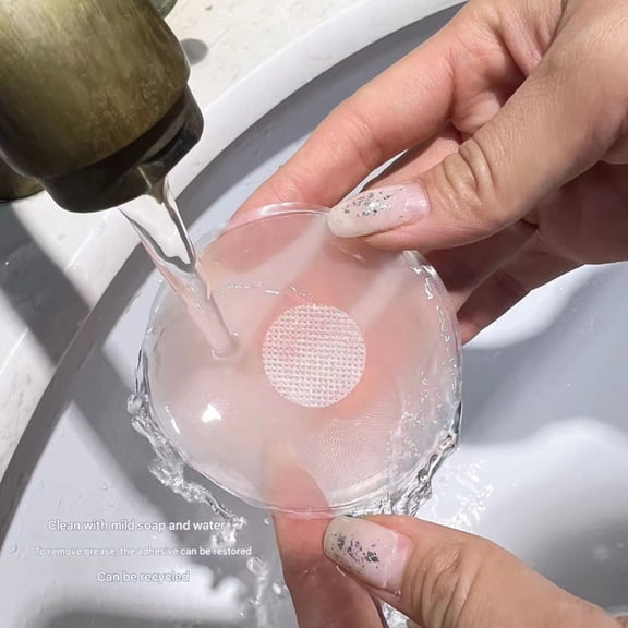 Nipple stickers silicone anti-bump anti-exposure nipple stickers areola stickers chest stickers thin style (1 pair of round)